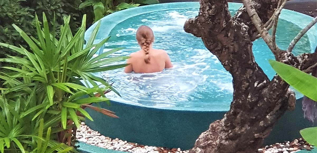 pool with Jacuzzi in the garden