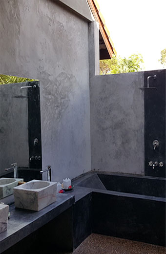 open air bathroom