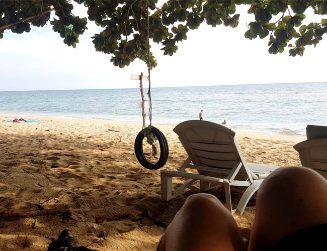swing at beach